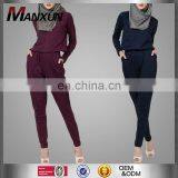 Modest Ladies Office Wear Jumpsuits Muslim Women Model Kebaya Modern Cotton /Cotton Jersey Islamic Jumpsuits thumbnail-1