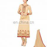 2017 Ocassion Party Wear Semi-Stitched Salwar Kameez Suits Dress Material (salwar Kameez Suit) thumbnail-1