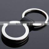 Custom Round Shape Black Color Pvc Rubber Keychain
