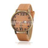 Imitation Wooden Watches for Girl Metal Case Leather Wooden Factory Watch thumbnail-4
