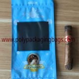 Transparent Window 72% Moisture Zipper Cigar Packaging Pouch