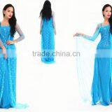 Hot Party Cosplay Costume With Gauze Long Sleeve Flash Froze Elsa Princess Dress thumbnail-1