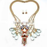 2015 Latest Cheap Alloy African Crystal Beads Jewelry Set, Crystal Jewelry Set Necklace and Earrings Jewelry Set thumbnail-3