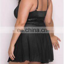 New Middle East 5XL Sexy Lingerie Sexy See-through Mesh Slit Sling Nightdress Dropshipping Lace Women's Plus Size Underwear thumbnail-2