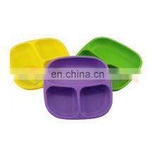 Silicone Candy Color Partition Dinner Plate thumbnail-3