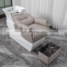 Salon Furniture Beauty Shampoo Basin Backwash Unit Lay Down Shampoo Chair Hair Washing Bed For Hairdressers thumbnail-2