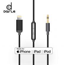 MFi 8 Pin to 3.5mm Jack Male Aux Audio Detachable Cable for Iphone XR thumbnail-3