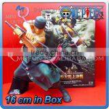 MINI QUTE 16 cm Japanese Anime Pirates One Piece Action Figure Zoro Solon With Double Sword Brinquedos Boys in Box NO.MQ 067