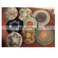 Wicker seagrass wall hanging decor item / Wholesale natural seagrass wall basket made in VietNam