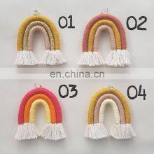 Hot Sale Rainbow Macrame Keychain Bulk Order Boho Accessory thumbnail-5