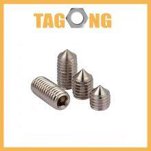 High Quality DIN 916 Hex Socket Drive Stainless Steel Set Screw Grub Screw Cup Cone Point thumbnail-3