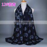 New Style Autumn Winter Sunflower Printed Cotton Linen Muslim Hijab Shawls And Scarves thumbnail-5