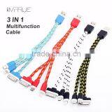 3 in 1 USB Cable Fast Multifunction Charge Cable for iPhone/for iPad/for Samsung