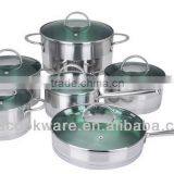 12Pcs Stainless Steel Cookware With Stainless Steel Wire Handle and Induction Bottom