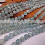 Wholesale Price Natural Gemstone Polished Aquamarine Beads Round Beads thumbnail-3