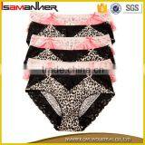 Women Sexy Models Pink and Leopard Lady Lace Low Waist Panties Sexy thumbnail-1