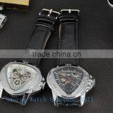 New Mens Watch Top Brand Luury Skeleton Hollow Automatic Mechanical Leather Strap Watch Men Reloj Hombre 5911K thumbnail-6