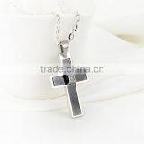 DAIHE Stainless Steel Christian Cross Big Stone Pendant Design thumbnail-2