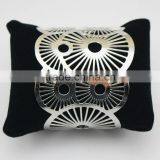 Custom Wide Stainless Steel Hollow Flower Bangle
