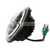 7 Inch Round 12v 24v 40W 3800 Lumens Hi/Lo Beam Cre-e LED Headlights With Halo Ring Angel Eyes DRL For Jee-p Wrangler JK TJ LJ thumbnail-3