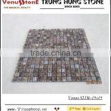 15*15 Dark Emperador Split Face Marble Mosaic Tiles thumbnail-2