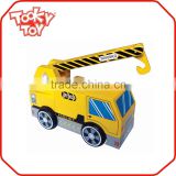 Outdoor Wood Car Track For Kid Wooden Toy Crane