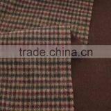 Double Face Checked and Solid Color Wool Scarf thumbnail-2