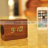 2014 Eco-friendly Wireless Sound Control Mini Wood Bluetooth Speaker With LED, Woofer Bluetooth Speaker