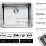 CUPC Stainless Steel Undermount Single Handmade Kitchen Sink Best Kitchen Sink Brand thumbnail-2