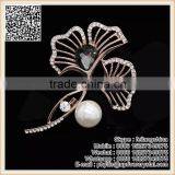 Gilded Delicate White Crystal Corsage Brooch For Wedding Party Costume thumbnail-5
