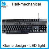 3 LED Backlit Colors Computer Keyboard Half-mechanical Keyboard Feel thumbnail-3