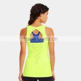 China Sportswear Cotton Spandex Yellow Fitness Sexy Tops for Women thumbnail-1