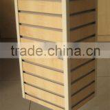 Cream Color MDF Slatwall Rotating Table Top Display Rack thumbnail-2