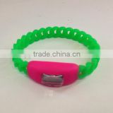 Various silicone braid twisted bracelet digital quarzt watch
