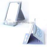 Luxury Promotion Gift Satin Mini Standing Mirror Emboidery LOGO thumbnail-1