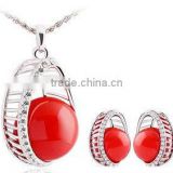 2013 hot new style ruby pearl bride necklace vners