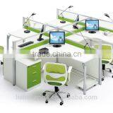 Office Furniture 4 Person Workstation Modern Office Cubicles Partition Aluminium Glass Office Partition thumbnail-4
