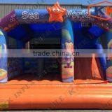 Child Games Sea World Bouncer , Ocean Theme Inflatable Bouncer Combo