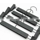 Adjustable Matting Black Plastic Pants Hanger With Clips, for Skit/Bottom thumbnail-6