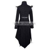 Devil Fashion 2015 PUNK Gothic Long Coat Black Jacket Made in China CT014 thumbnail-6