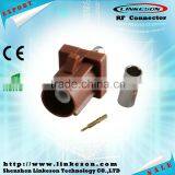 Fakra Connector Male Plug Brown for RG316 RG174 LMR100