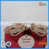 High Quality Copper Metal Pair Rhinestone Buckle For Wedding Invitation thumbnail-3
