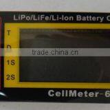 CellMeter-6 LiPo Battery Voltage Checker Tester LiFe/Li-ion Battery Charger