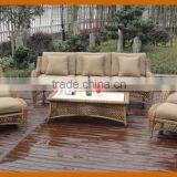 6Pcs Round Rattan Sofa Set Garden thumbnail-1