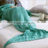 Beautiful Knitted Mermaid Tail Blanket and Mermaid Blanket for Adult, All Seasons Sleeping Blankets