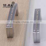 C-shaped Chrome Lever Cabinet Door Pull Handles With Plate thumbnail-2