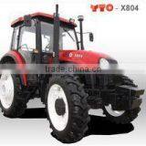 YTO Wheel Tractors Hot Sale 804 80hp YTO Engine With Cabin Agricultural Tractor 4WD thumbnail-1