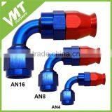 AN6 AN8 AN10 AN12 90 DEGREE Red Blue PTFE Hose End Fittings thumbnail-1