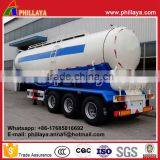 Tri-axle Dry Bulk Cement Tanker , Cement Bulker Truck Trailers With Air Compressor thumbnail-1