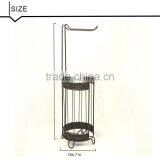 Round Rack, Standing Holder With One Hook, Bronze thumbnail-4